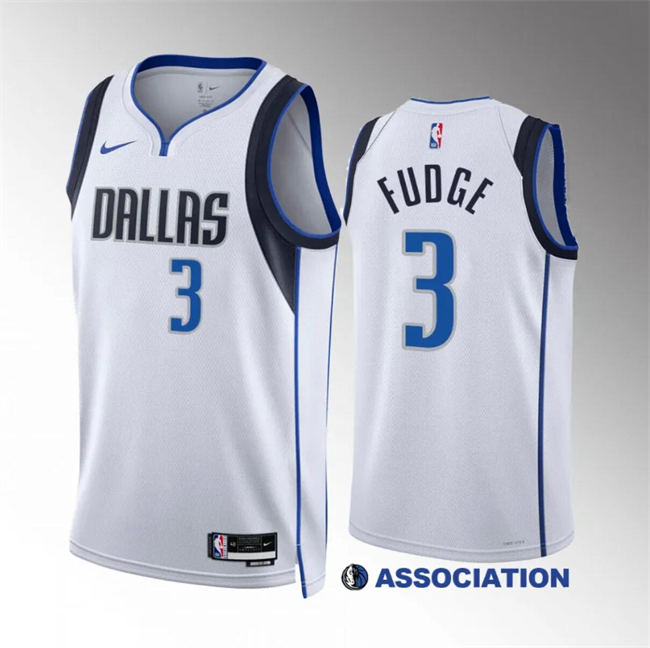 Personalized Men’s Dallas Mavericks #3 Alex Fudge White Association Edition Stitched Basketball Jersey