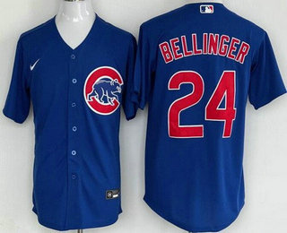 Personalized Men’s Chicago Cubs #24 Cody Bellinger Blue Cool Base Jersey