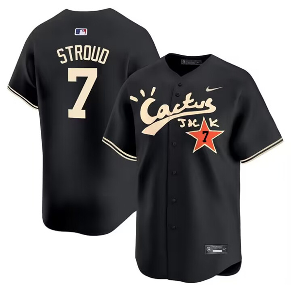 Personalized Men’s Houston Astros Active Player Black Cactus Jack Premier Limited Stitched Baseball Jersey