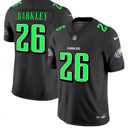 Personalized Men’s #26 Saquon Barkley Philadelphia Eagles Black Limited Stitched Jersey