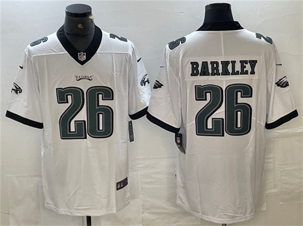Personalized Men’s Philadelphia Eagles #26 Saquon Barkley White Untouchable Limited Football Stitched Jersey