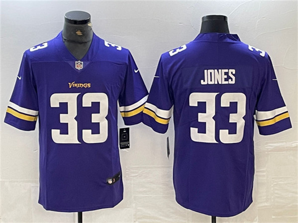 Personalized Men’s Minnesota Vikings #33 Aaron Jones Purple Untouchable Limited Stitched Jersey