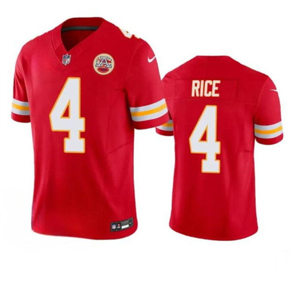 Personalized Men’s Kansas City Chiefs #4 Rashee Rice Red 2024 F.U.S.E. Untouchable Limited Football Stitched Jersey