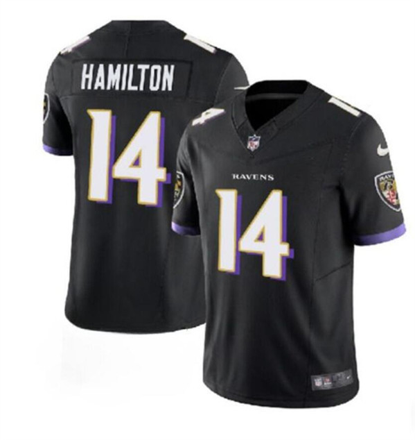 Personalized Men’s Baltimore Ravens #14 Kyle Hamilton Black 2023 F.U.S.E. Limited Stitched Jersey
