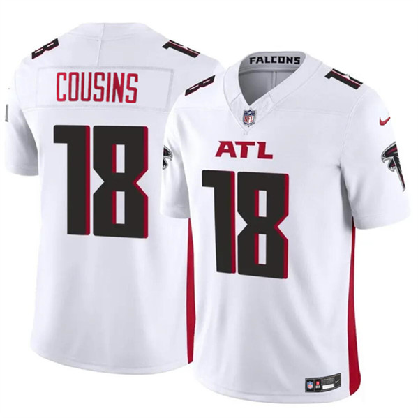 Personalized Men’s Atlanta Falcons #18 Kirk Cousins White 2023 F.U.S.E. Untouchable Limited Football Stitched Jersey