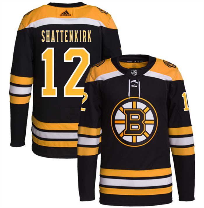 Personalized Men’s Boston Bruins #12 Kevin Shattenkirk Black Stitched Jersey