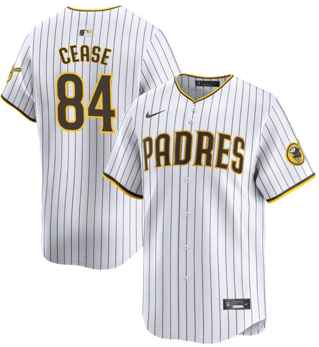 Personalized Men’s San Diego Padres #84 Dylan Cease White Home Limited Stitched Baseball Jersey