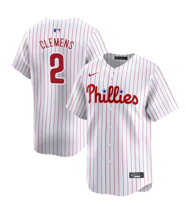 Personalized Men’s Philadelphia Phillies #2 Kody Clemens White Home Limited Stitched Jersey