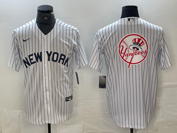 Personalized Men’s New York Yankees Team Big Logo White Cool Base Stitched Baseball Jersey2