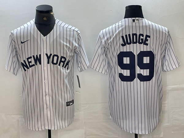 Personalized Men’s New York Yankees #99 Aaron Judge White Cool Base Stitched Baseball Jersey