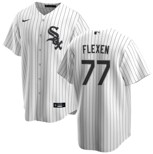 Personalized Men’s Chicago White Sox #77 Chris Flexen White Cool Base Stitched Baseball Jersey