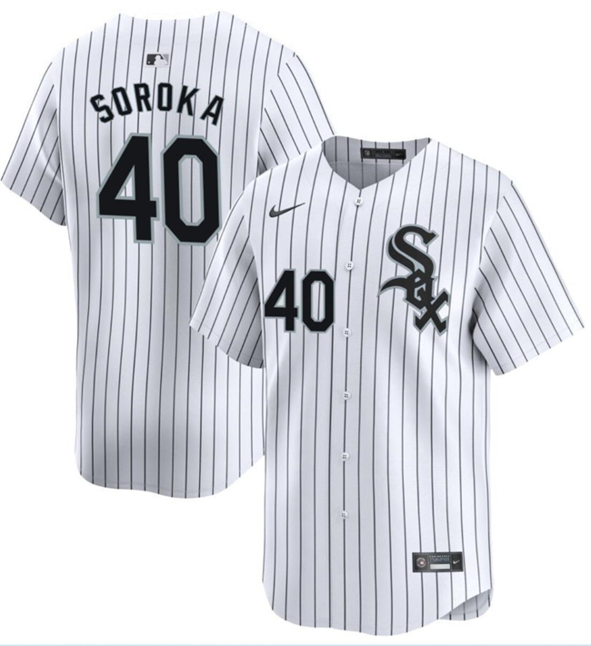 Personalized Men’s Chicago White Sox #40 Michael Soroka White Home Limited Stitched Baseball Jersey
