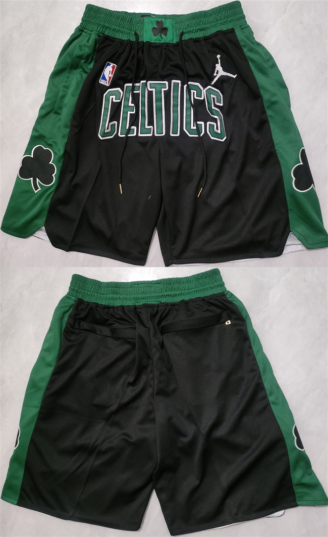 Personalized Men’s Boston Celtics Black Shorts (Run Small)