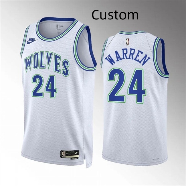 Personalized Custom Men’s Minnesota Timberwolves 2023 24 Classic Edition Stitched Jersey