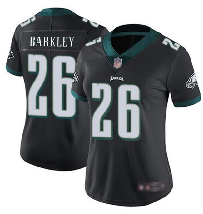 Personalized Women’s Philadelphia Eagles #26 Saquon Barkley Black Untouchable Limited Stitched Football Jersey(Run Small)