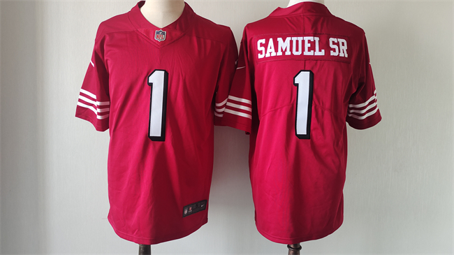 Personalized Men’s San Francisco 49ers #1 Deebo Samuel New Red Untouchable Limited Stitched Football Jersey