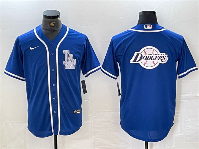 Personalized Men’s Los Angeles Dodgers Team Big Logo Blue Cool Base Stitched Baseball Jerseyss
