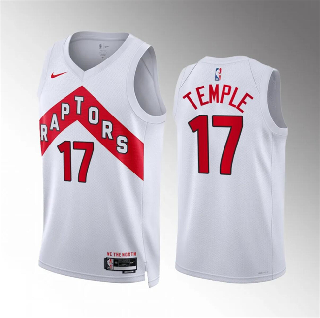 Personalized Men’s Toronto Raptors #17 Garrett Temple White Association Edition Stitched Basketball Jersey