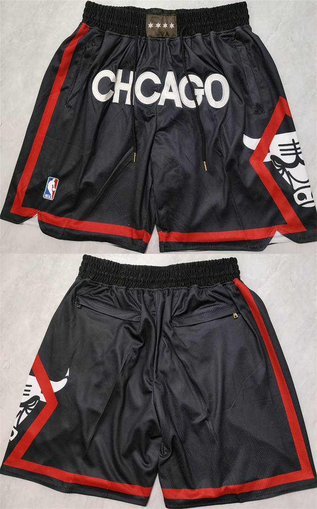 Personalized Men’s Chicago Bulls Black City Edition Shorts (Run Small)