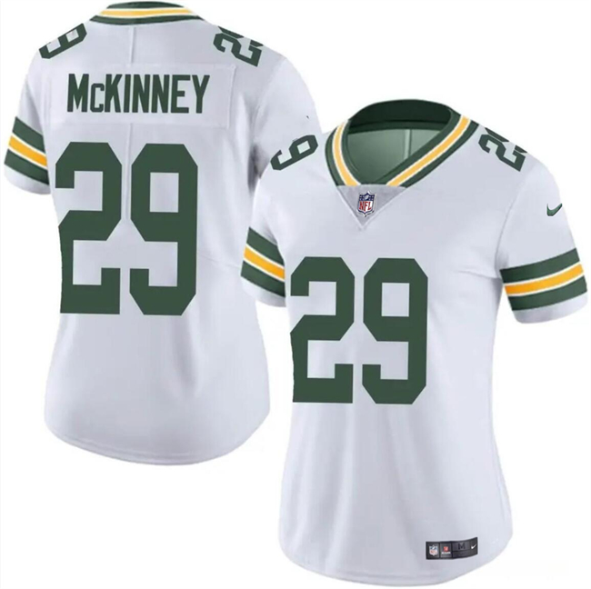 Personalized Women’s Green Bay Packers #29 Xavier McKinney White Untouchable Limited Stitched Jersey(Run Small)