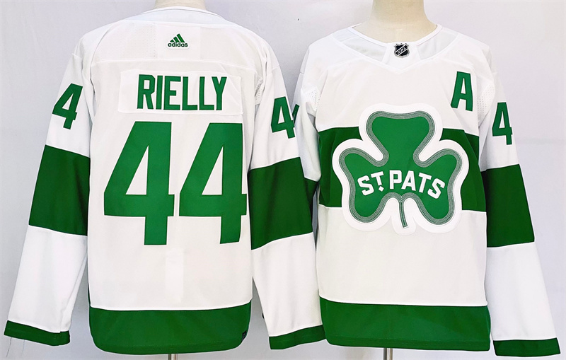 Personalized Men’s Toronto Maple Leafs #44 Morgan Rielly White St Patricks Authentic Jersey