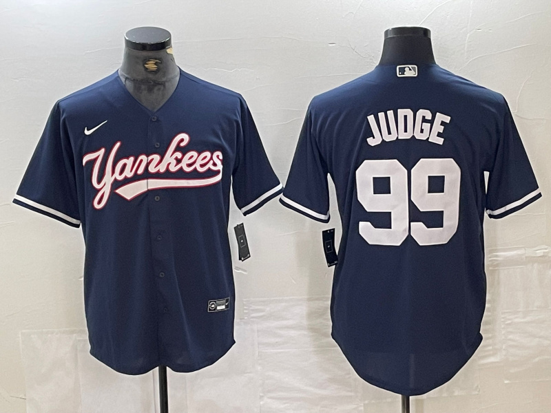 Personalized Men’s New York Yankees #99 Aaron Judge Navy Cool Base Stitched Baseball Jersey