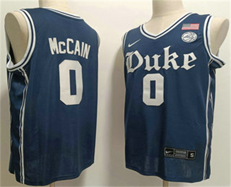 Personalized Men’s Duke Blue Devils #0 Jared McCAIN Navy College Basketball Jersey