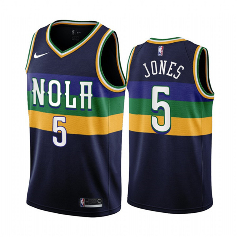 Personalized Men’s New Orleans Pelicans #5 Herbert Jones 2022-23 Black City Edition Stitched Basketball Jersey