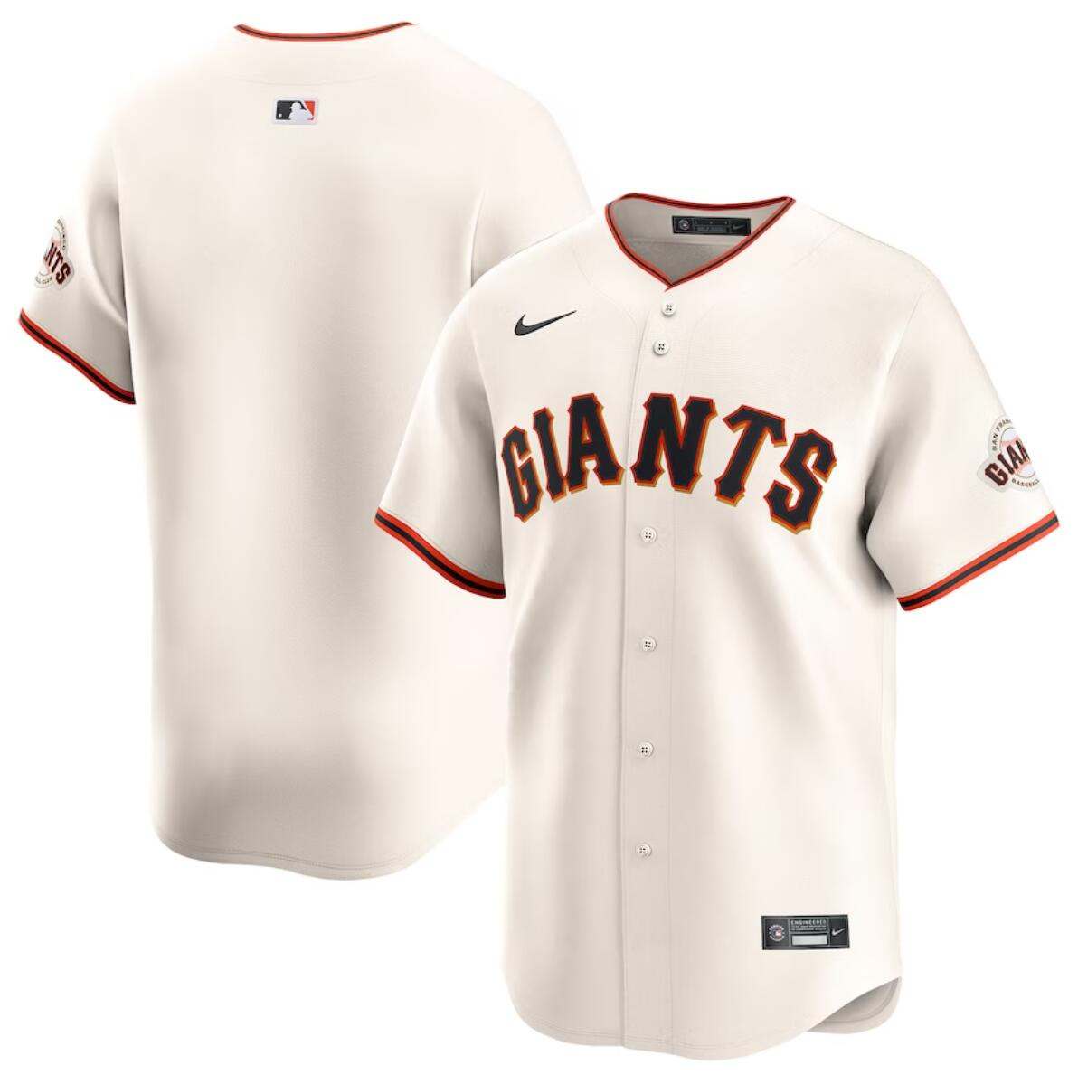 Personalized Men’s San Francisco Giants Blank Cream Home Limited Stitched Baseball Jersey