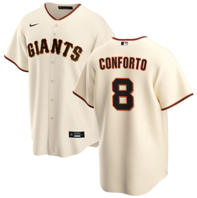 Personalized Men’s San Francisco Giants #8 Michael Conforto Cream Cool Base Stitched Baseball Jersey