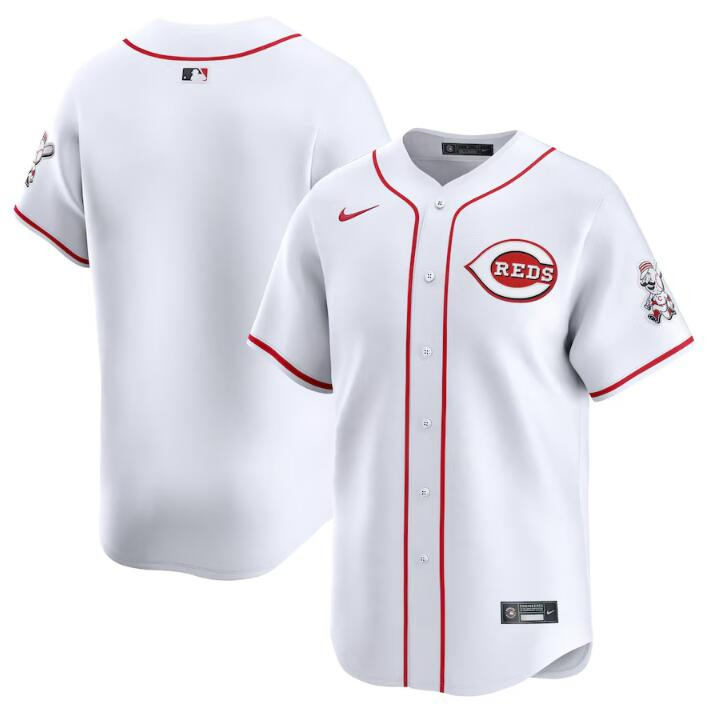 Personalized Men’s Cincinnati Reds Blank White Home Limited Stitched Baseball Jersey