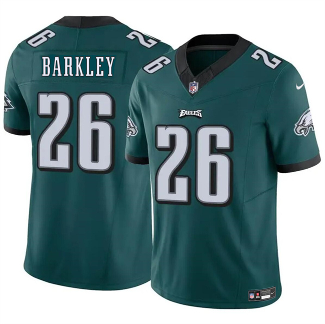 Personalized Youth Philadelphia Eagles #26 Saquon Barkley Green 2023 F.U.S.E Untouchable Limited Stitched Football Jersey