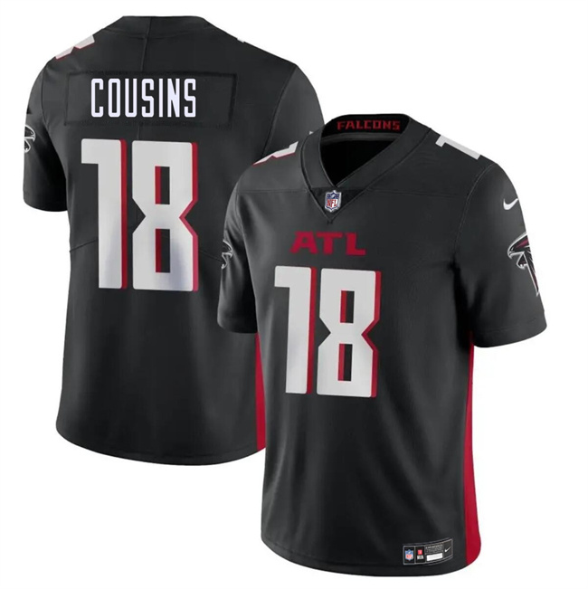 Personalized Youth Atlanta Falcons #18 Kirk Cousins Black Untouchable Limited Stitched Football Jersey s