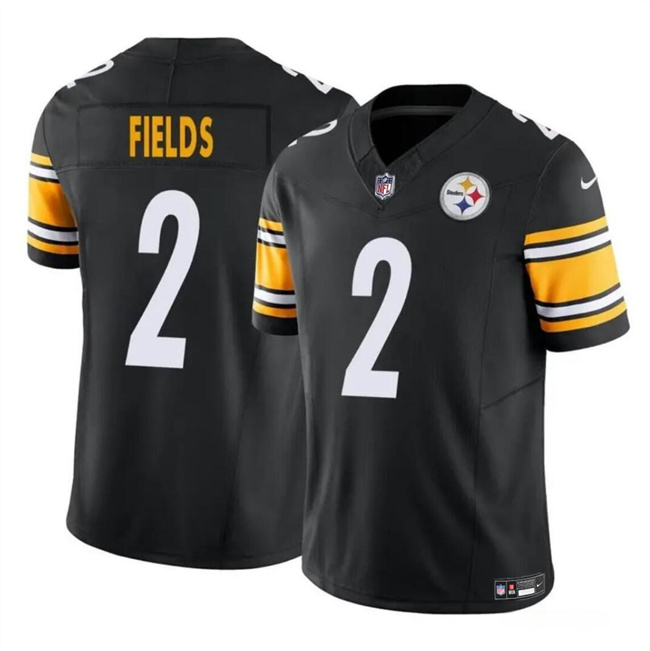 Personalized Men’s Pittsburgh Steelers #2 Justin Fields Black F.U.S.E. Untouchable Limited Stitched Jersey