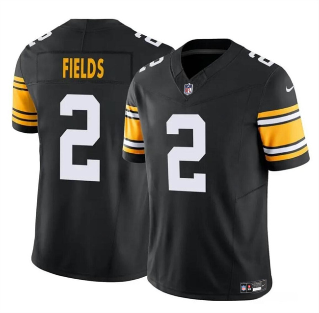 Personalized Men’s Pittsburgh Steelers #2 Justin Fields Black 2024 F.U.S.E. Untouchable Limited Stitched Jersey