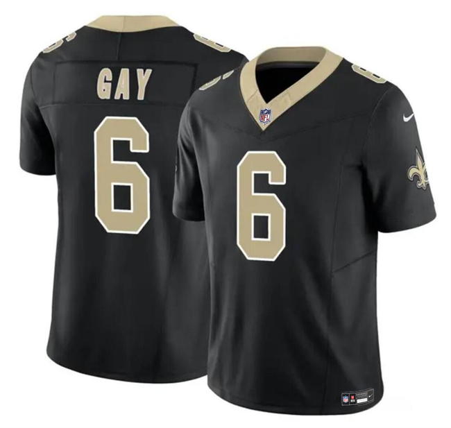 Personalized Men’s New Orleans Saints #6 Willie Gay Back 2023 F.U.S.E. Limited Stitched Football Jersey