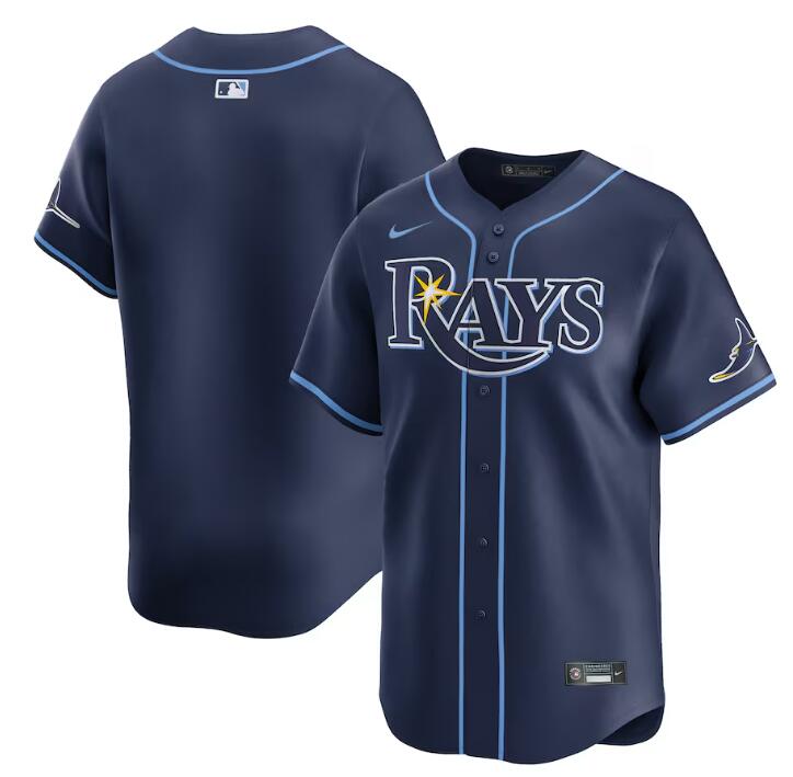 Personalized Men’s Tampa Bay Rays Blank Navy Away Limited Stitched Baseball Jersey