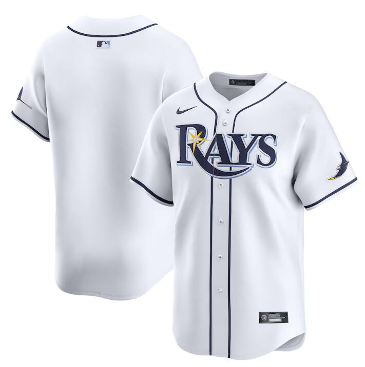Personalized Men’s Tampa Bay Rays Blank White Home Limited Stitched Baseball Jersey