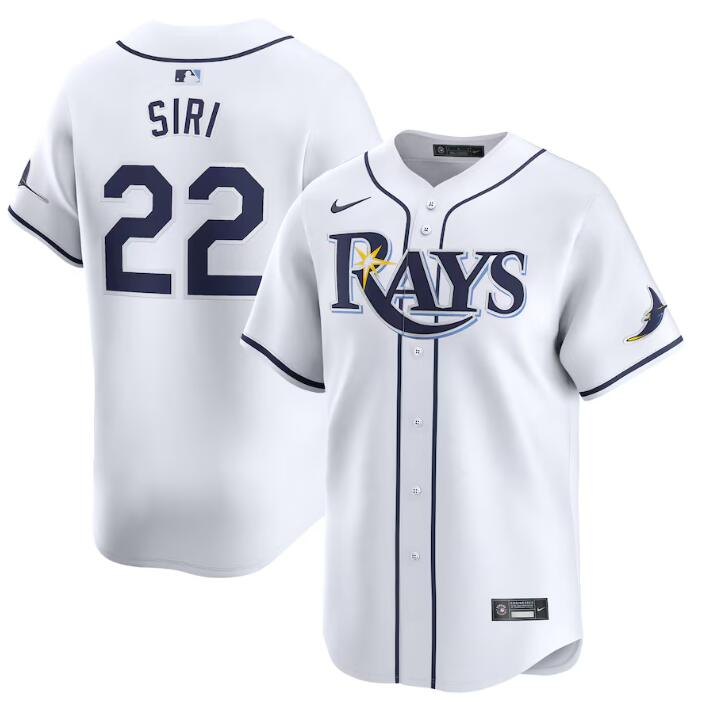 Personalized Men’s Tampa Bay Rays #22 Jose Siri White Home Limited Stitched Baseball Jersey