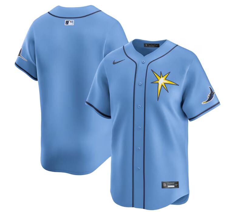 Personalized Men’s Tampa Bay Rays Blank Light Blue Alternate Limited Stitched Baseball Jersey