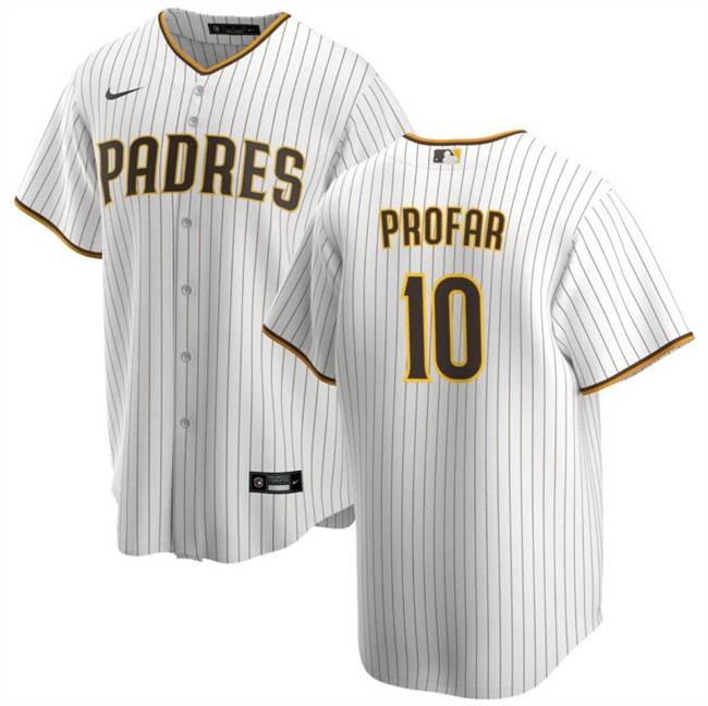 Personalized Men’s San Diego Padres #10 Jurickson Profar White Cool Base Stitched Baseball Jersey