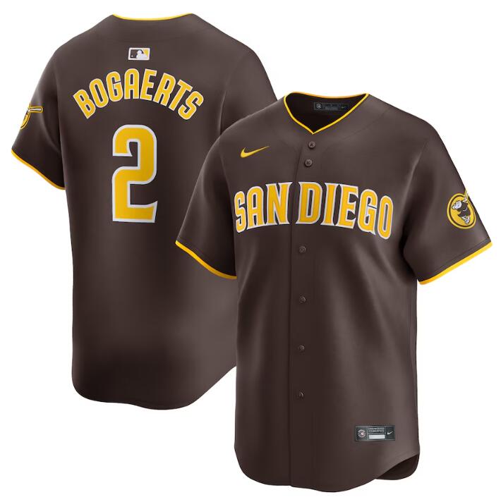 Personalized Men’s San Diego Padres #2 Xander Bogaerts Brown 2024 Home Limited Stitched Baseball Jersey