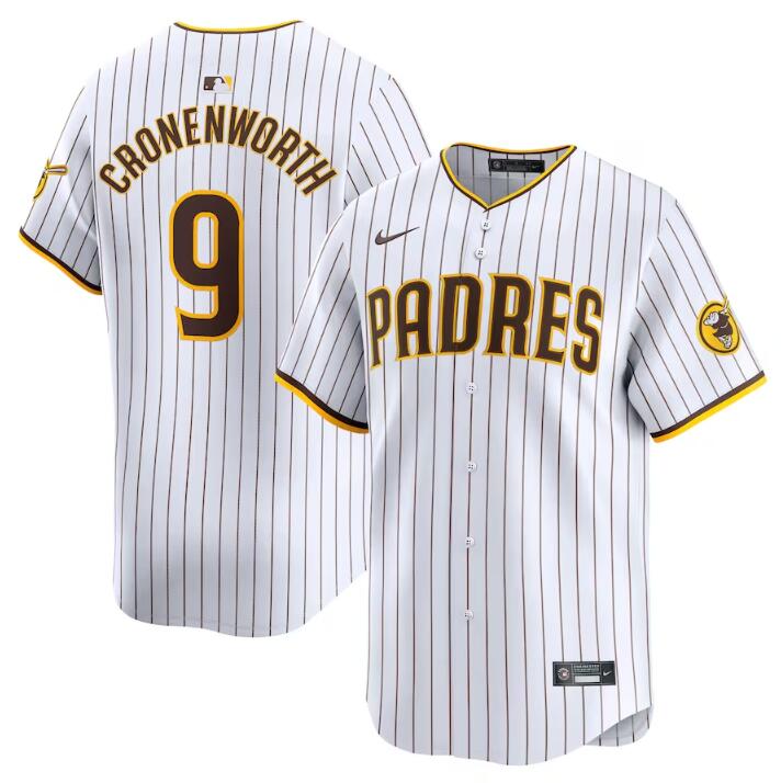 Personalized Men’s San Diego Padres #9 Jake Cronenworth White 2024 Home Limited Stitched Baseball Jersey