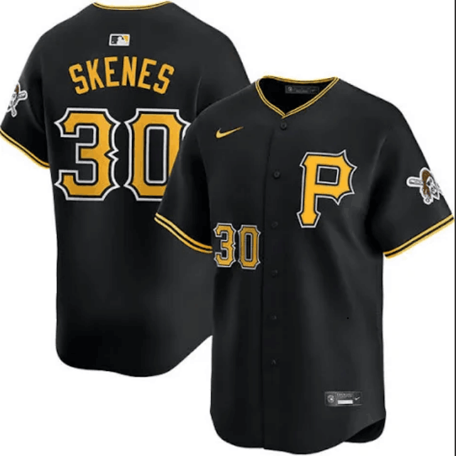 Personalized Men’s Pittsburgh Pirates #30 Paul Skenes Black Jersey