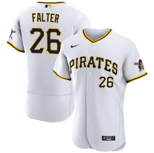 Personalized Men’s Pittsburgh Pirates #26 Bailey Falter White Flex Base Stitched Baseball Jersey