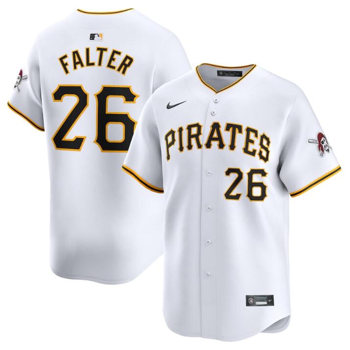 Personalized Men’s Pittsburgh Pirates #26 Bailey Falter White Home Limited Stitched Baseball Jersey