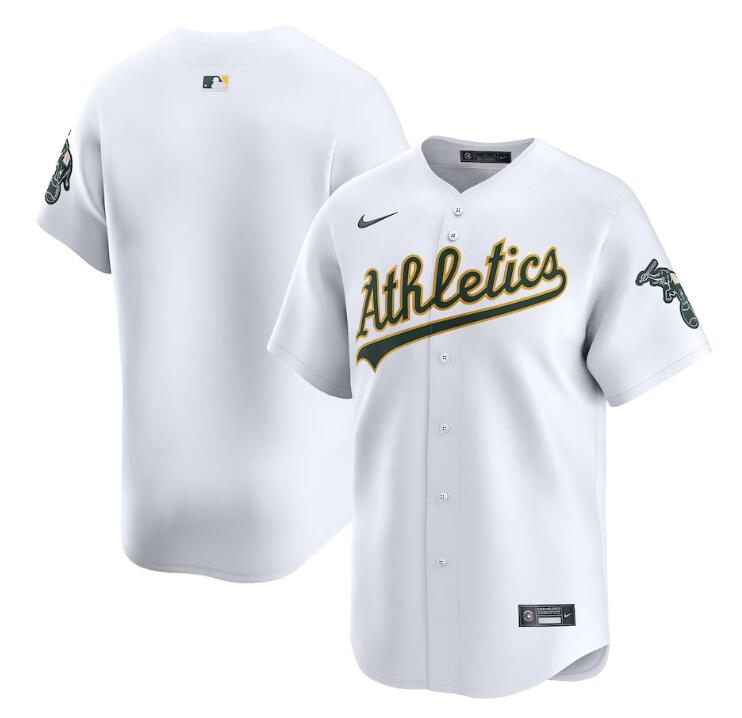 Personalized Men’s Oakland Athletics Blank White Home Limited Stitched Jersey