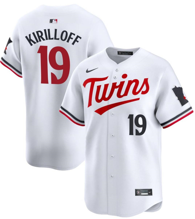 Personalized Men’s Minnesota Twins #19 Alex Kirilloff White 2024 Home Limited Stitched Baseball Jersey