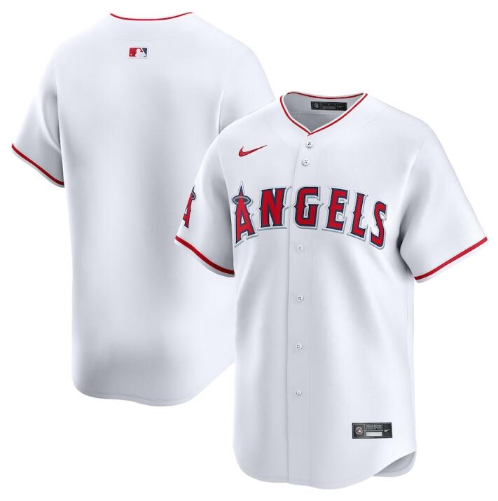 Personalized Men’s Los Angeles Angels Blank White Home Limited Stitched Baseball Jersey