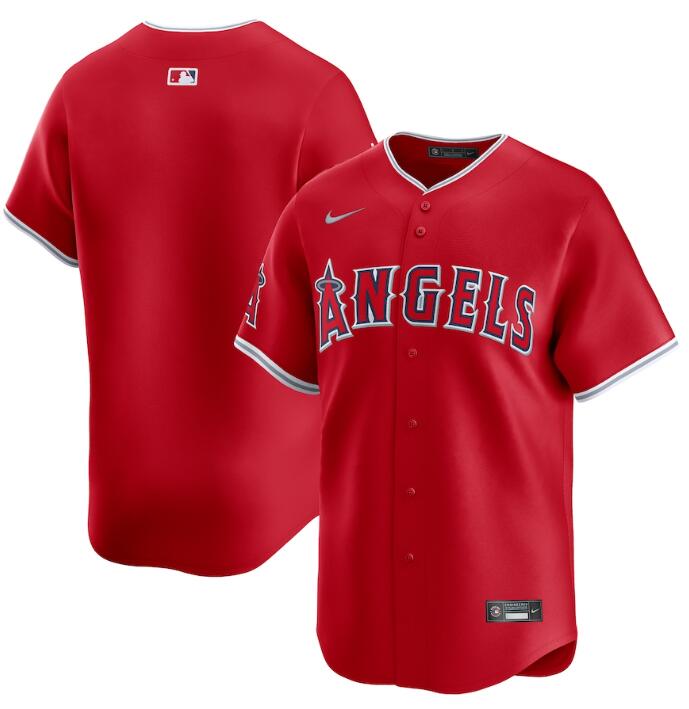 Personalized Men’s Los Angeles Angels Blank Red Alternate Limited Stitched Baseball Jersey